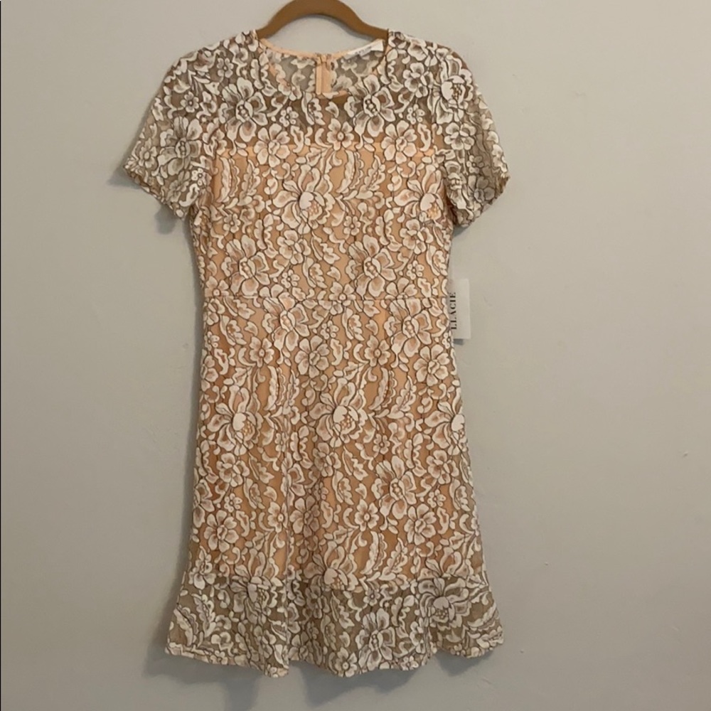 Lace shift dress